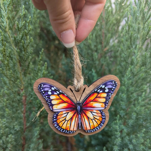 Monarch Butterfly Christmas Ornament