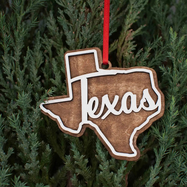Texas Script Christmas Ornament