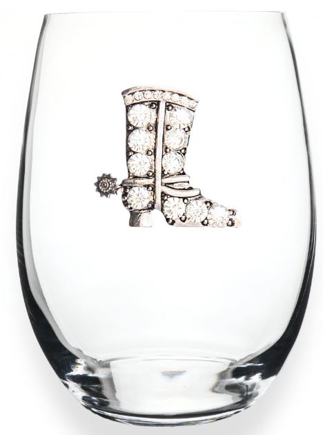 Cowboy Boots Stemless Wine Glasses