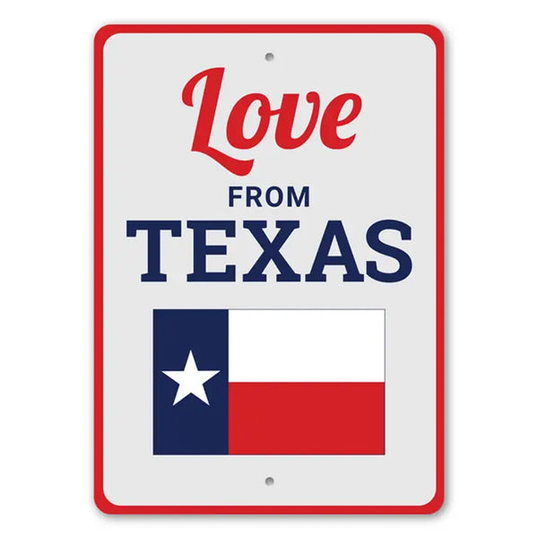 Love From Texas Sign 10" x 14"