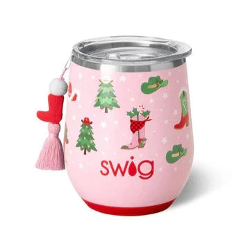 Howdy Holidays Stemless Wine Glass