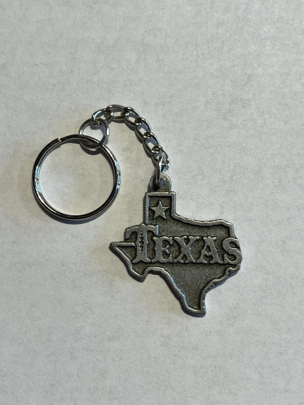 Texas Map/Star Keychain