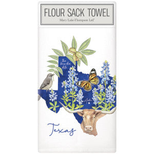 Texas State Symbol Flour Sack Towel