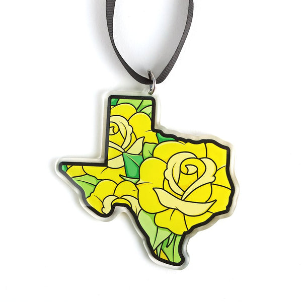 Yellow Texas Rose Ornament