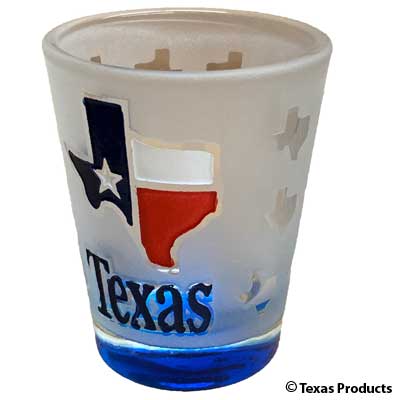 Texas Etched Shot Glass - Frosted