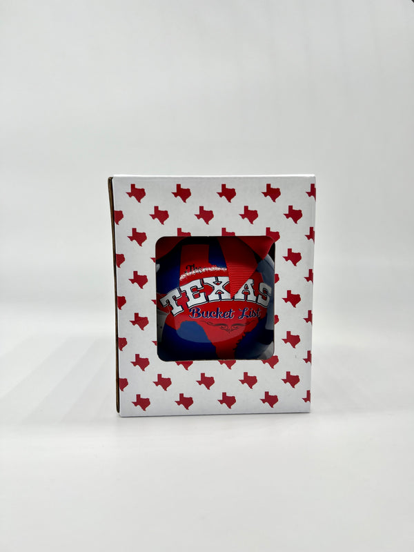 The Texas Bucket List Ornament - Ceramic