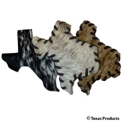 Texas-Shaped Leather Coaster