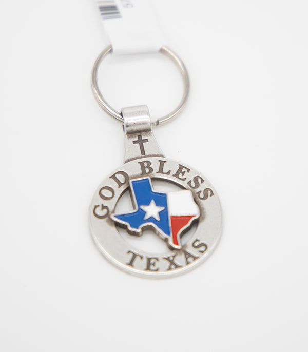 God Bless Texas Keychain