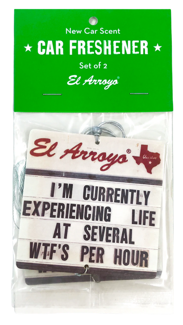 El Arroyo - WTF's Per Hour Car Freshener (2 Pack)
