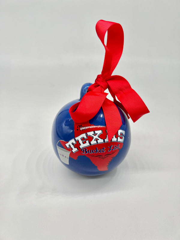 The Texas Bucket List Ornament - Ceramic