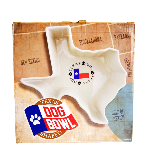 Texas Shaped Dog Bowl