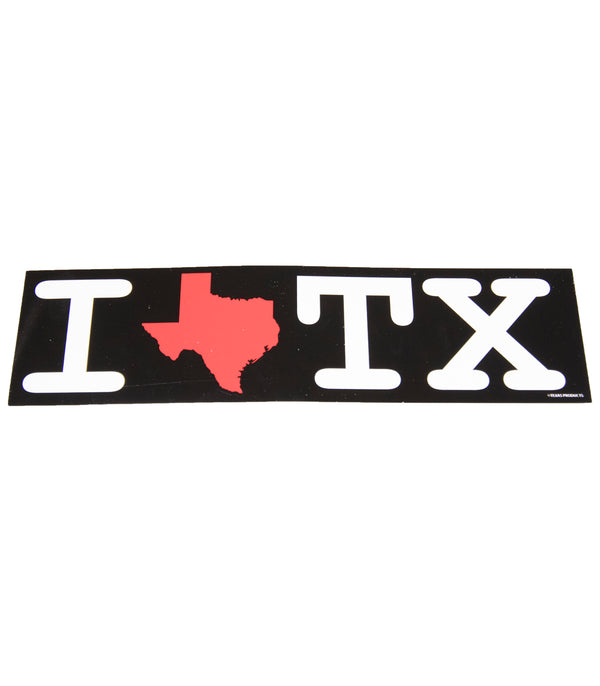 I Love Texas Bumper Sticker