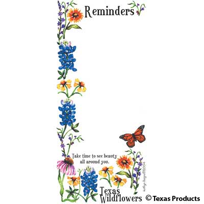 Texas Wildflowers Magnetic Notepad