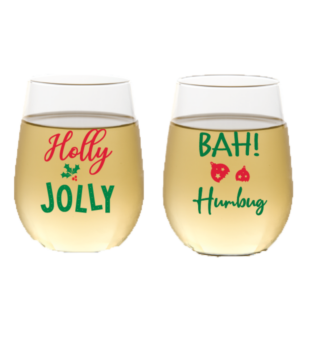 holly wine glasses Christmas Wine Glasses, 2 Pack – The Texas Bucket List Store & Studio