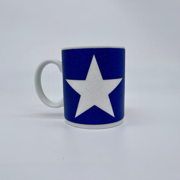 Texas Flag Glitter Mug