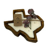 Texas Bowl Candle - Brown Finish - Sea Salt & Orchid Scent