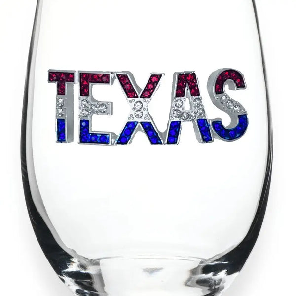 Texas Stemless Wine Glass
