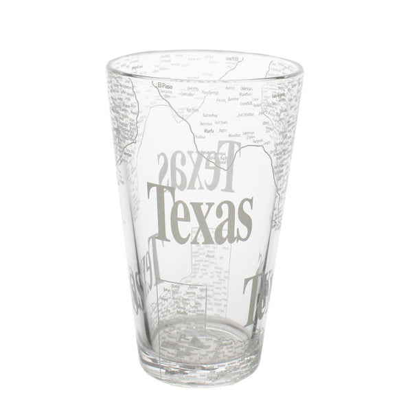 Texas Map Pint Glass