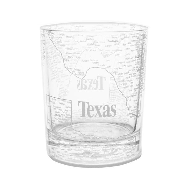 Texas Map Whiskey Glass