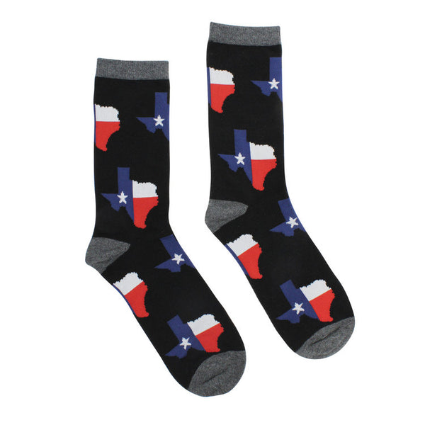 Texas Shape Flag Socks