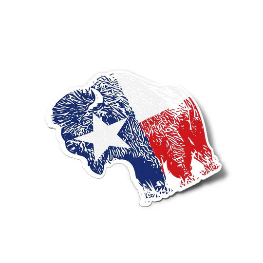 Buffalo TX Flag Sticker