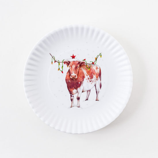 Christmas Longhorn Plates