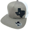 Gray Small Texas Shape Snapback Hat