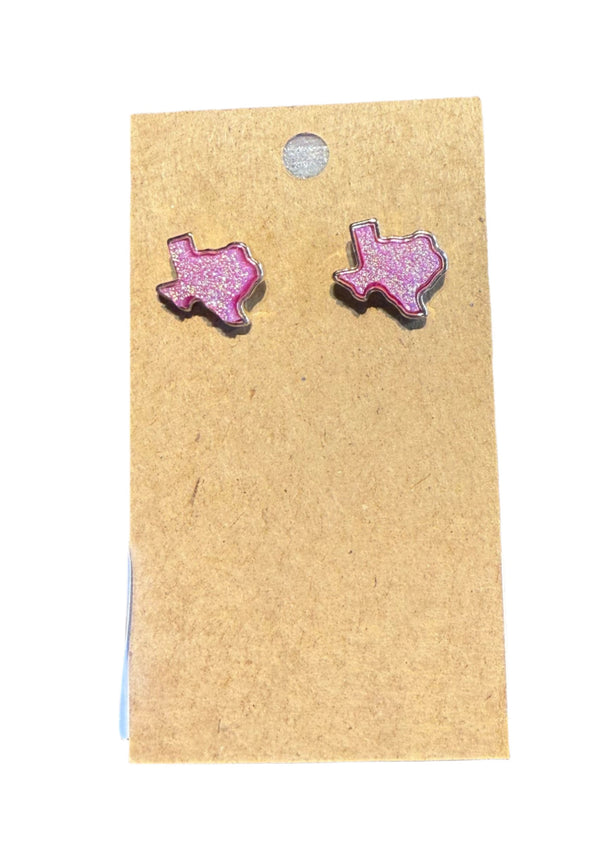 Texas Druzy Studs - Pink