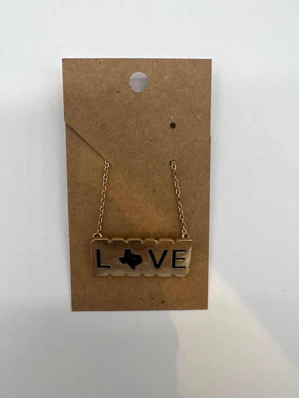 Texas Love Necklace - Gold