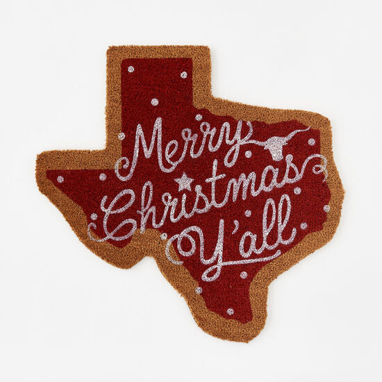 Texas Christmas Door Mat