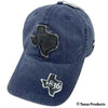 Navy Large Texas Shape Hat
