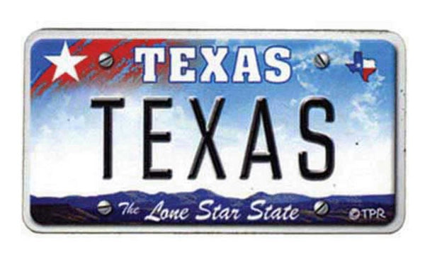 Texas License Plate Wood Magnet