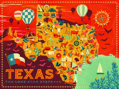 Texas Illustrated 500 Piece Jigsaw Puzzle