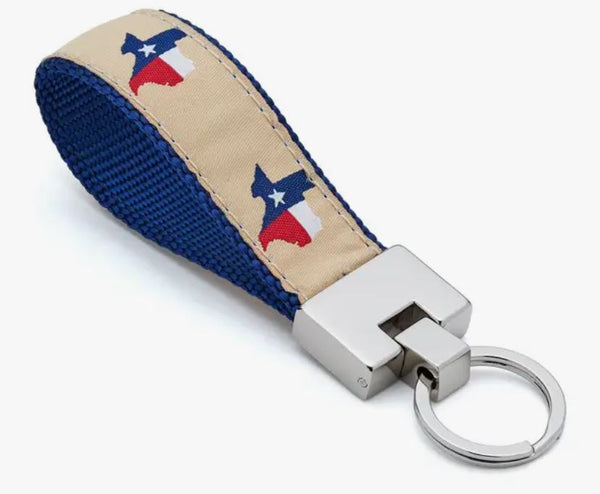 Texas Key Ring- Navy