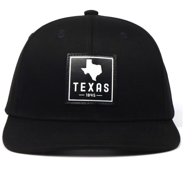 Texas Shape Square PVC Cap - Black
