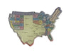 A Texan's Map of the U.S. 2D Mega Magnet