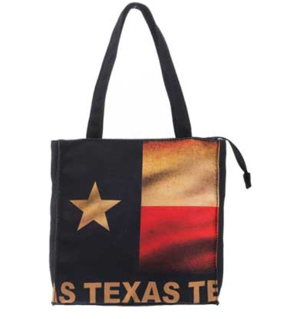 Vintage Texas Flag Canvas Tote - Small