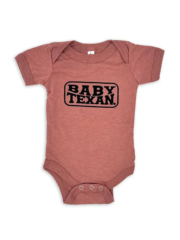 Baby Texan Onesie - Mauve Triblend