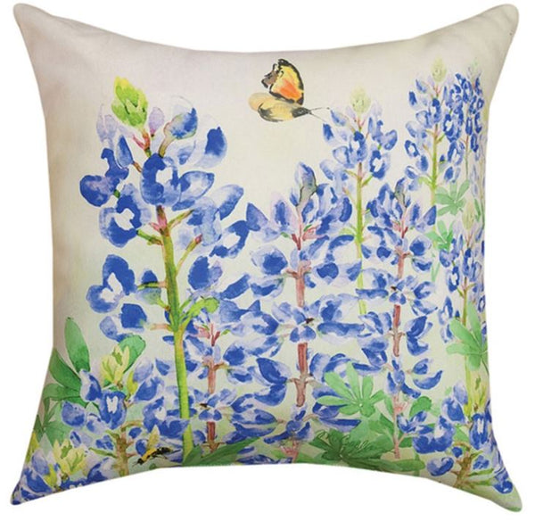 Blue Bonnets in Bloom Climaweave Pillow