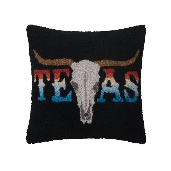 Longhorn Skull Texas Hook Pillow