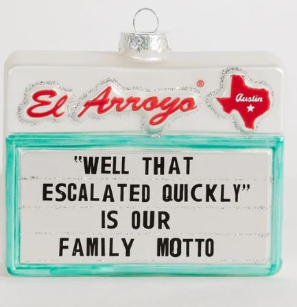 El Arroyo - Family Motto Ornament