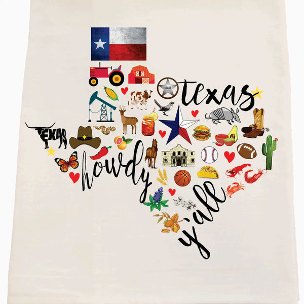 All Things Texas Tea Towel