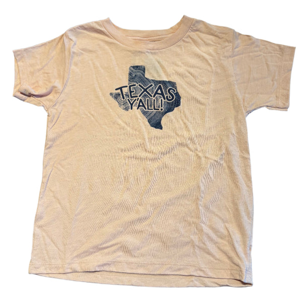 Texas Y'all Toddler Tee - Peach