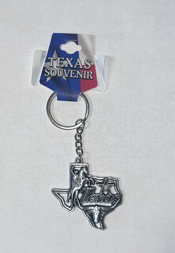 Texas Map Cutout Key Ring