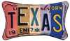 Texas Word License Plate Rectangle Pillow