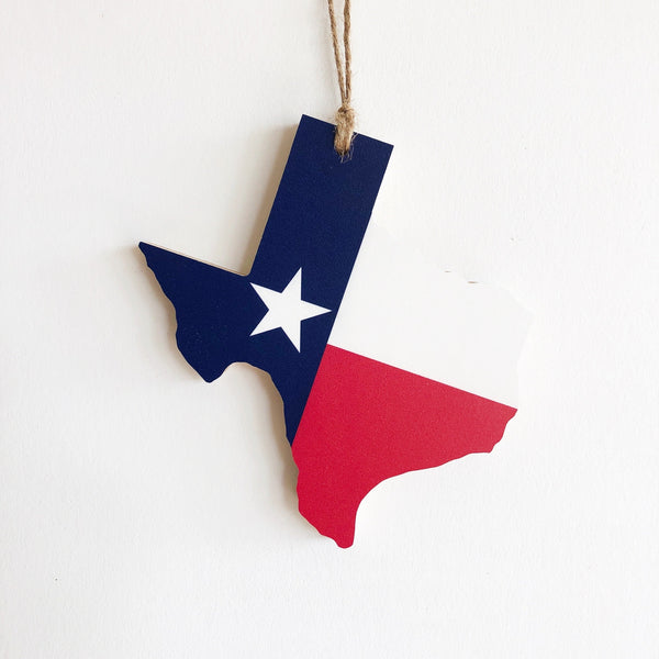 Wooden Texas Flag Ornament