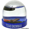 Texas Snowman Snow Globe