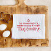 Sunny & Bright Texas Christmas Flour Sack Tea Towel