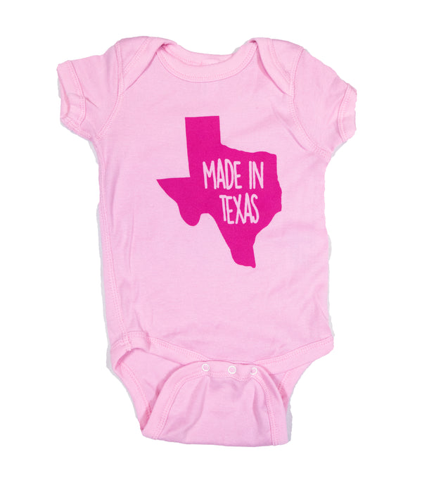 Made In Texas Onesie - Pink