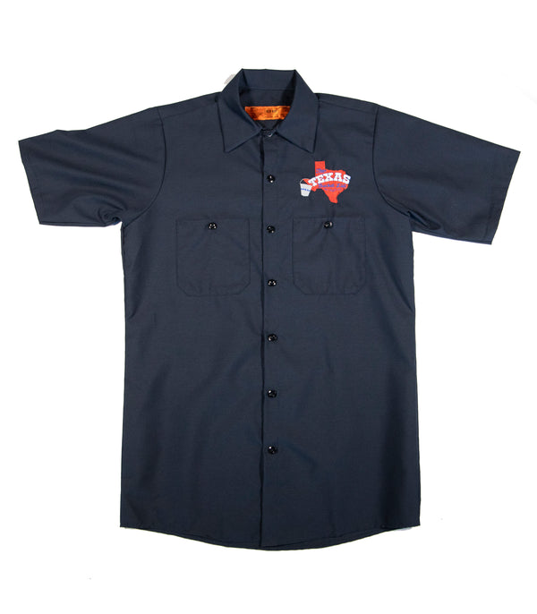 Official The Texas Bucket List Button Up - Navy